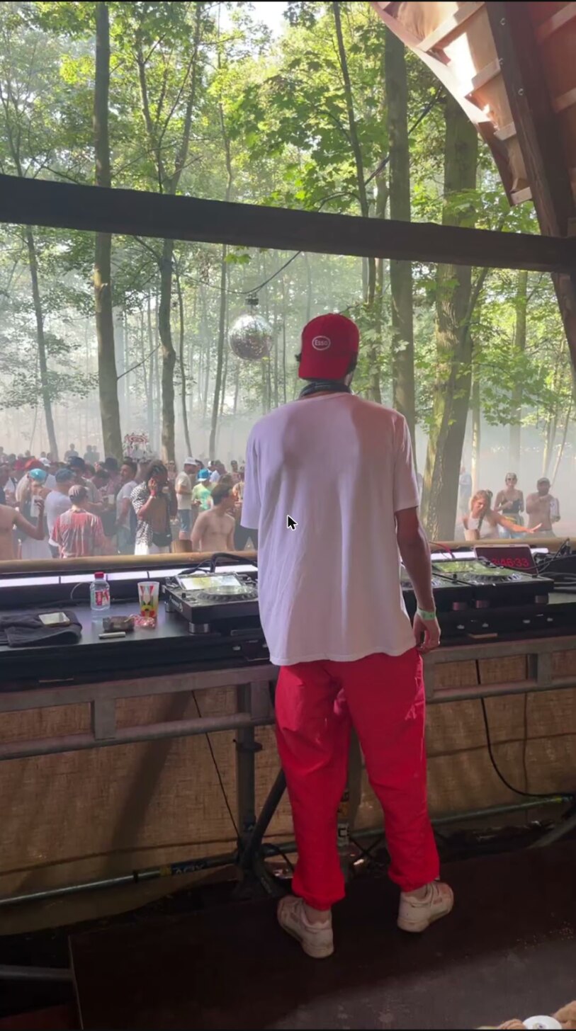 M.O.S playing an open-air forest stage